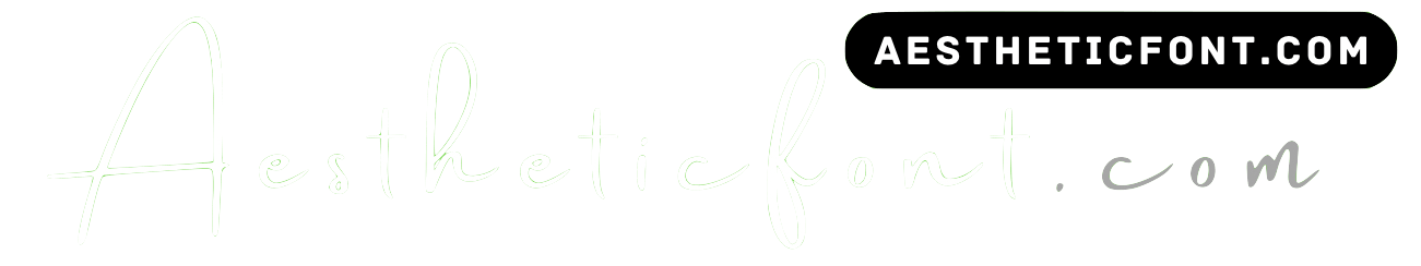 aesthetic font logo
